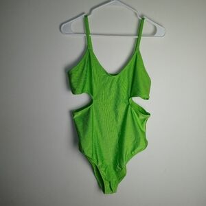Aerie Shine Rib Voop Cheeky One Piece Swimsuit Size XL